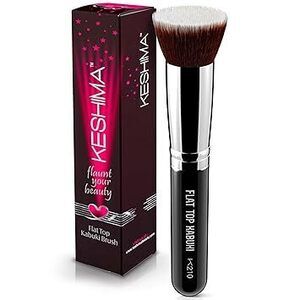 Flat Top Kabuki Foundation Brush By - Premium Makeup Brush For Liquid, Cream,